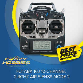 Futaba 10J 10-Channel 2.4GHz Air S-FHSS Mode 2 *IN STOCK*