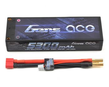 Gens Ace 2S LiPo Battery Pack 65C (7.4V/5300mAh)