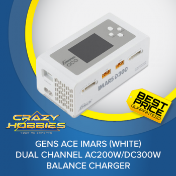 Gens Ace Imars (White) Dual Channel AC200W/DC300W Balance Charger *IN STOCK*