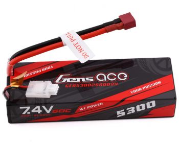 Gens Ace 2s LiPo Battery 60C (7.4V/5300mAh) w/T-Style Connector
