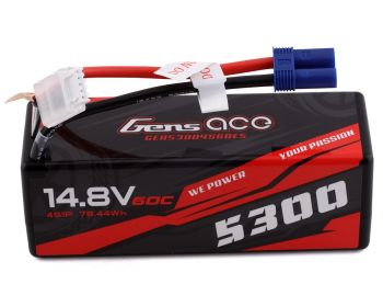 Gens Ace 4s LiPo Battery 60C (14.8V/5300mAh) w/EC5 Connector