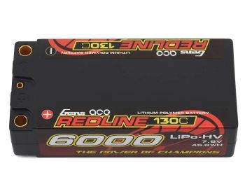 Gens Ace Redline 2S Shorty 130C LiHV Battery Pack w/5mm Bullets (7.6V/6000mAh) *SOLD OUT*