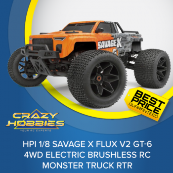 HPI 1/8 Savage X Flux V2 GT-6 4WD Electric Brushless RC Monster Truck RTR *SOLD OUT*