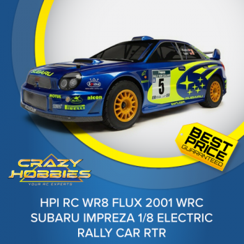 HPI RC WR8 FLUX 2001 WRC SUBARU IMPREZA 1/8 ELECTRIC RALLY CAR RTR *SOLD OUT*