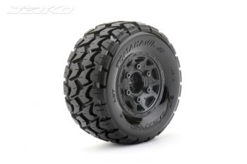 JETKO 1/10 SC EX-TOMAHAWK TYRES TRAXXAS SLASH (CLAW RIM/BLACK/MEDIUM SOFT/12MM) (2PCS)