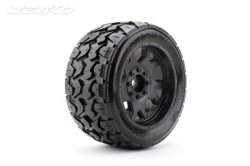 JETKO PRE-MOUNTED 1/5 MT EX-TOMAHAWK TYRES TRAXXAS X-MAXX (CLAW RIM/BLACK/MEDIUM SOFT/24MM)  (2PCS)