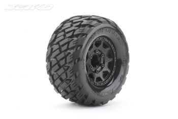 JETKO 1/10 MT 2.8 EX-ROCKFORM TYRES TRAXXAS STAMPEDE/RUSTLER (CLAW RIM/BLACK/MEDIUM SOFT/12MM) (2PCS)