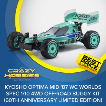 Kyosho Optima Mid '87 WC Worlds Spec 1/10 4WD Off-Road Buggy Kit (60th Anniversary Limited Edition) *COMING SOON*