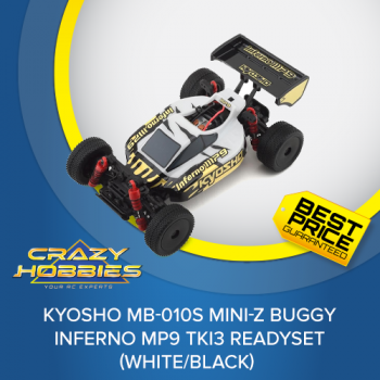 Kyosho MB-010S Mini-Z Buggy Inferno MP9 TKI3 Readyset (White/Black) w/2.4GHz Radio *SOLD OUT*