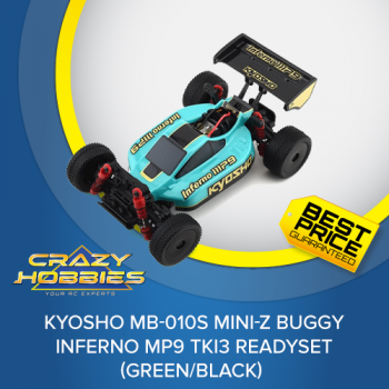 Kyosho MB-010S Mini-Z Buggy Inferno MP9 TKI3 Readyset (Green/Black) w/2.4GHz Radio *SOLD OUT*