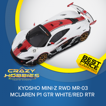 KYOSHO MINI-Z RWD MR-03 MCLAREN P1 GTR WHITE/RED RTR *SOLD OUT*