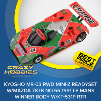 Kyosho MR-03 RWD Mini-Z ReadySet w/Mazda 787B No.55 1991 Le Mans Winner Body w/KT-531P 2.4GHz Transmitter RTR *SOLD OUT*