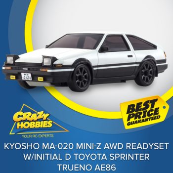 Kyosho MA-020 Mini-Z AWD ReadySet w/Initial D Toyota Sprinter Trueno AE86*SOLD OUT*