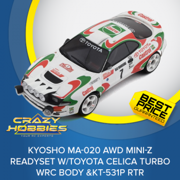 Kyosho MA-020 AWD Mini-Z Readyset w/Toyota Celica Turbo WRC Body & KT-531P 2.4GHz Radio RTR *SOLD OUT*