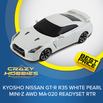 Kyosho Nissan GT-R R35 White Pearl Mini-Z AWD MA-020 Readyset RTR *SOLD OUT*