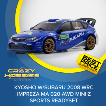 Kyosho w/Subaru 2008 WRC Impreza MA-020 AWD Mini-Z Sports ReadySet *SOLD OUT*