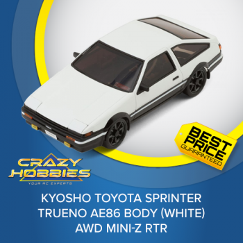 Kyosho Toyota Sprinter Trueno AE86 Body (White) AWD Mini-Z RTR *IN STOCK*