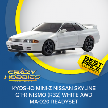 KYOSHO MINI-Z NISSAN SKYLINE GT-R R32 WHITE AWD READYSET *IN STOCK*