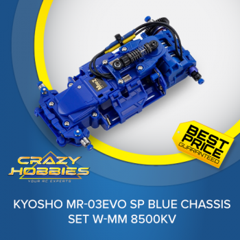 KYOSHO MR-03EVO SP BLUE CHASSIS SET W-MM 8500KV *IN STOCK*