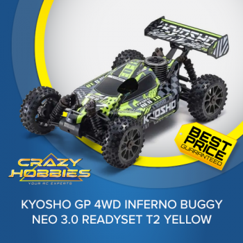 KYOSHO GP 4WD INFERNO BUGGY NEO 3.0 READYSET T2 YELLOW *SOLD OUT*