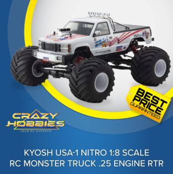 KYOSHO USA-1 NITRO 1:8 SCALE RC MONSTER TRUCK .25 ENGINE RTR *SOLD OUT*