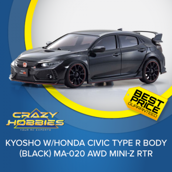 Kyosho w/Honda Civic Type R Body (Black) MA-020 AWD Mini-Z RTR *SOLD OUT*