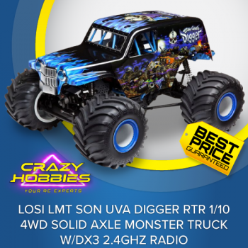 Losi LMT Son Uva Digger RTR 1/10 4WD Solid Axle Monster Truck w/DX3 2.4GHz Radio *COMING SOON*