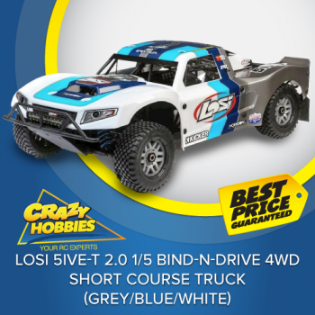 Losi 5IVE-T 2.0 1/5 Bind-N-Drive 4WD Short Course Truck (Grey/Blue/White) *SOLD OUT*