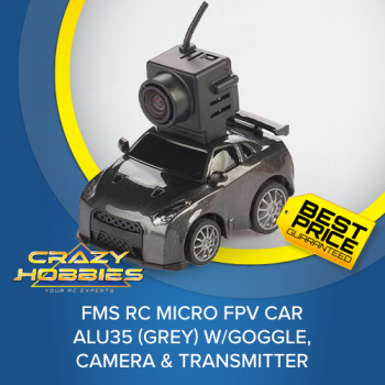 FMS RC Micro FPV Car ALU35 (Grey) w/Goggle, Camera & Transmitter *COMING SOON*