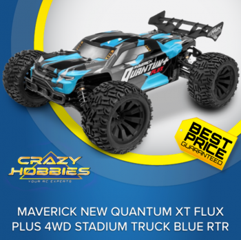 MAVERICK NEW QUANTUM XT FLUX PLUS 4WD Stadium Truck BLUE RTR *IN STOCK*