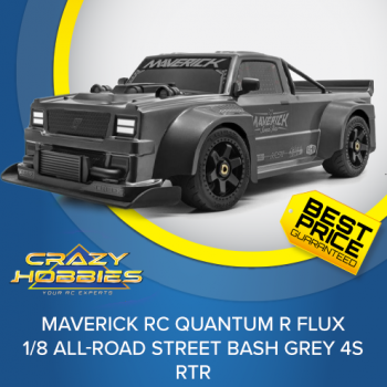 MAVERICK RC QUANTUM R FLUX 1/8 ALL-ROAD STREET BASH GREY 4S RTR *SOLD OUT*