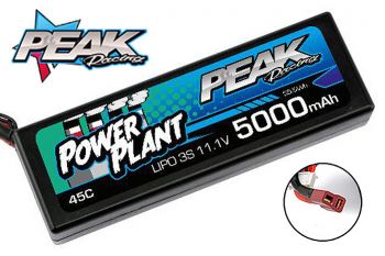 Peak Racing 3S Lipo 5000MAH 11.1V 45C (Deans Plug) *IN STOCK*