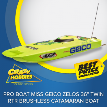 Pro Boat *V2* Miss GEICO Zelos 36" Twin Brushless Catamaran RTR
