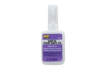 Zap Adhesives Zap-O Odorless CA+ Foam Safe Glue .7 oz