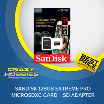 SanDisk 128GB Extreme PRO microSDXC card + SD adapter