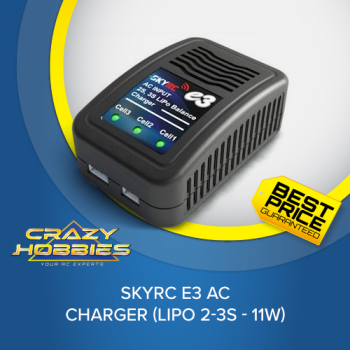 SKYRC E3 AC CHARGER (LIPO 2-3S - 11W)