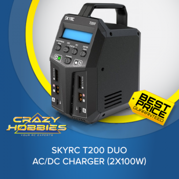 SKYRC T200 DUO AC/DC CHARGER (2X100W) *IN STOCK*