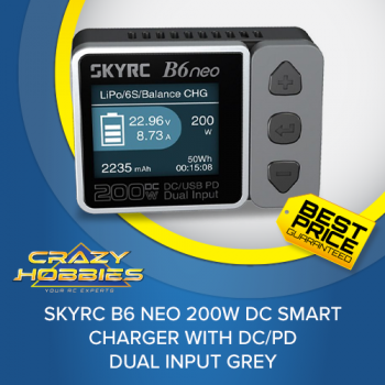 SkyRC B6 NEO 200W DC Smart Charger With DC/PD Dual Input Grey