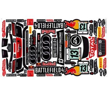 Bodyworx 1/10 Stickers Audi R8 Battlefield