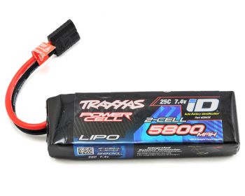 Traxxas 2S LiPo 25C Battery w/iD Traxxas Connector (7.4V/5800mAh)