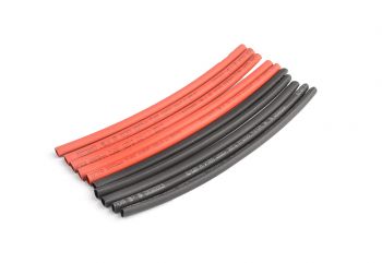 3mm PE heat shrink red & black-10cm long, 5sets/bag