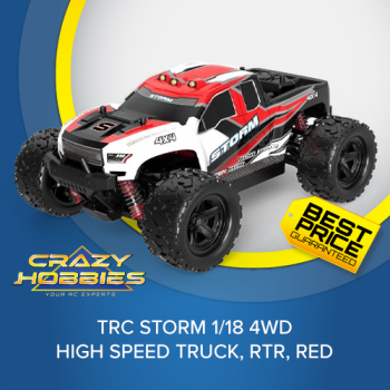 TRC Storm 1/18 4wd High Speed Truck, RTR, Red *IN STOCK*