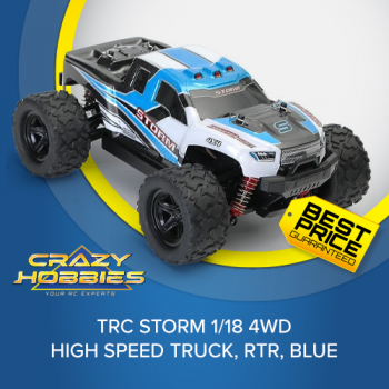 TRC Storm 1/18 4wd High Speed Truck, RTR, Blue *IN STOCK*