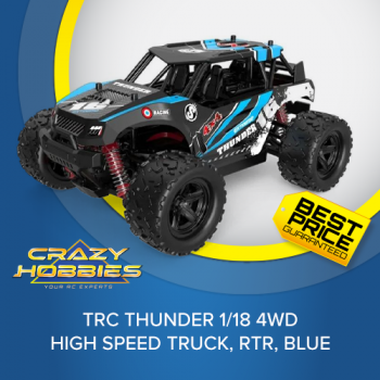 TRC Thunder 1/18 4wd High Speed Truck, RTR, Blue *IN STOCK*