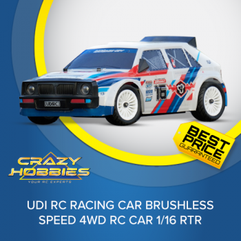 UDI RC RACING CAR BRUSHLESS SPEED 4WD RC CAR 1/16 RTR *IN STOCK*