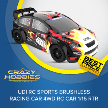 UDI RC SPORTS BRUSHLESS RACING CAR 4WD RC CAR 1/16 RTR *IN STOCK*