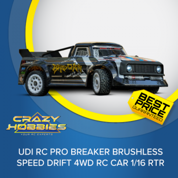 UDI RC PRO BREAKER BRUSHLESS SPEED DRIFT 4WD RC CAR 1/16 RTR *IN STOCK*