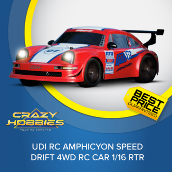 UDI RC AMPHICYON SPEED DRIFT 4WD RC CAR 1/16 RTR *IN STOCK*