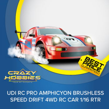 UDI RC PRO AMPHICYON BRUSHLESS SPEED DRIFT 4WD RC CAR 1/16 RTR *IN STOCK*