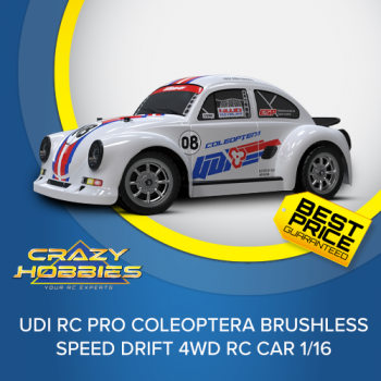 UDI RC PRO COLEOPTERA BRUSHLESS SPEED DRIFT 4WD RC CAR 1/16 RTR *IN STOCK*